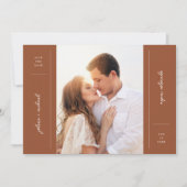 ミニマル写真アナウンスメントカードの日付を保存 招待状 (正面)