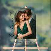 ミニマル写真アー結婚チへようこそ アクリルサイン (ニュートラル)