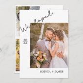 ミニマル写真エロペ結婚メントの発表 案内状 (正面/裏面)