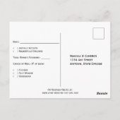 ミニマル写真オーバーレイモダンウェディングRSVP ポストカード (裏面)