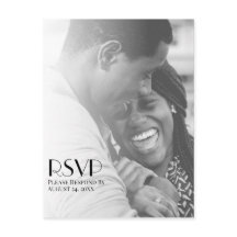 ミニマル写真オーバーレイモダンウェディングRSVP