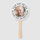 ミニマル写真カスタム文字の色 ハンドファン (裏面)