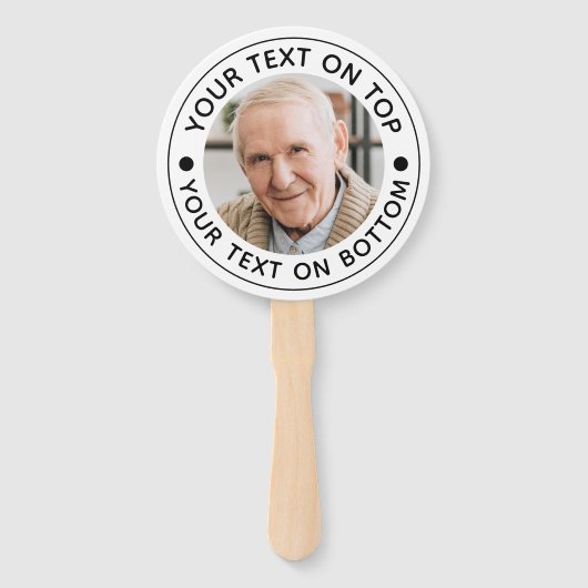 ミニマル写真カスタム文字の色 ハンドファン (正面)