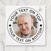 ミニマル写真カスタム文字の色 フェイバータグ (裏面)