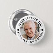 ミニマル写真カスタム文字の色 缶バッジ (正面&裏面)