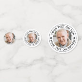 ミニマル写真カスタム文字色テーブル コンフェッティ (正面)