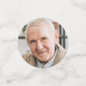 ミニマル写真カスタム文字色テーブル コンフェッティ (スモール正面)