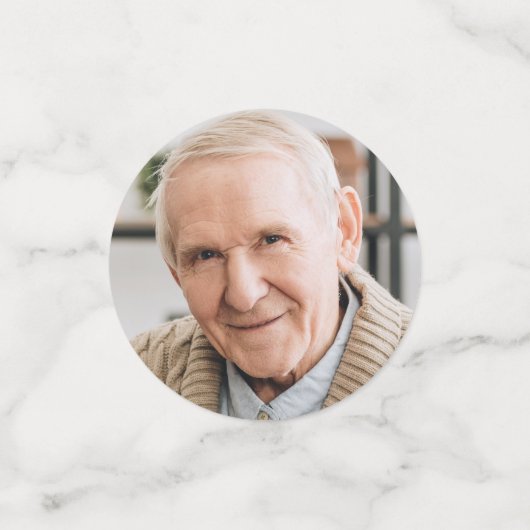 ミニマル写真カスタム文字色テーブル コンフェッティ (スモール正面)