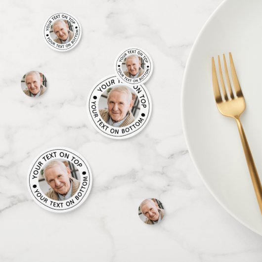 ミニマル写真カスタム文字色テーブル コンフェッティ (グループ)