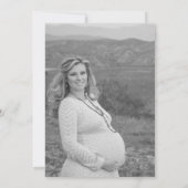 ミニマル写真カップル赤ちゃんシャワー 招待状 (裏面)