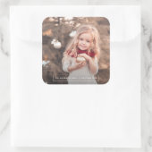 ミニマル写真クリスマスステッカー スクエアシール (バッグ)