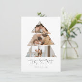 ミニマル写真クリスマスツリーのグリーティングカード サンキューカード (スタンド正面)