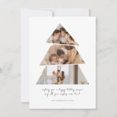 ミニマル写真クリスマスツリーのグリーティングカード サンキューカード (正面)