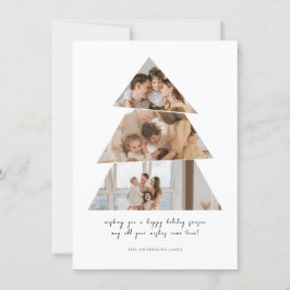 ミニマル写真クリスマスツリーのグリーティングカード サンキューカード