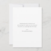 ミニマル写真クリスマスツリーのグリーティングカード サンキューカード (裏面)