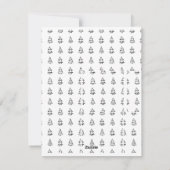 ミニマル写真クリスマスツリーパターン シーズンカード (裏面)