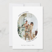 ミニマル写真クリスマスホリデーカード 招待状 (正面)