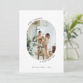 ミニマル写真クリスマスホリデーカード 招待状 (スタンド正面)