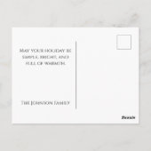 ミニマル写真クリスマスポストカード ポストカード (裏面)