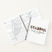 ミニマル写真コラージュおばあちゃんのレシピクックブック ノートブック (内部)