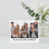 ミニマル写真コラージュ日付カードの保存 セーブザデート (スタンド正面)