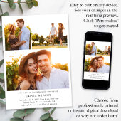 ミニマル写真コラージュQRコード結婚の 招待状