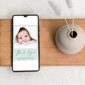 ミニマル写真サンキューミント誕生 案内状