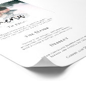 ミニマル写真スクリプト結婚のメニュー ポスター (角)