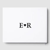 ミニマル写真スクリプト結婚モノグラム ゲストブック