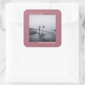 ミニマル写真ダスティバララヴ感謝してい&結婚s スクエアシール (バッグ)