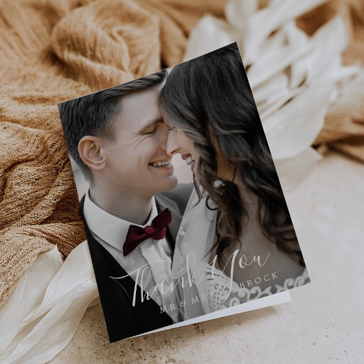 ミニマル写真テンプレートサンキューカード サンキューカード