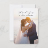 ミニマル写真テンプレート結婚サンキューカード セーブザデート (正面)