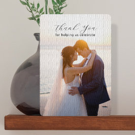 ミニマル写真テンプレート結婚サンキューカード セーブザデート