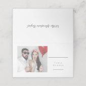 ミニマル写真テーブ結婚ル番号 プレイスカード (外部開封)
