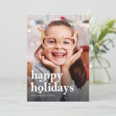 ミニマル写真ハッピーホリデーズカード シーズンカード (スタンド正面)