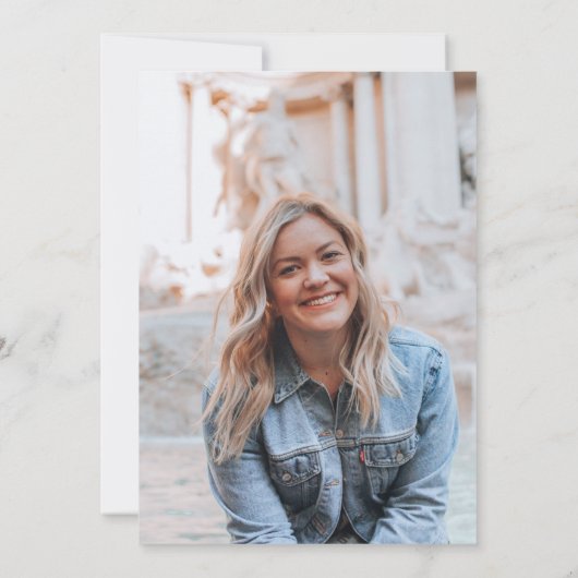 ミニマル写真バプティシム 招待状 (裏面)