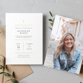 ミニマル写真バプティシム 招待状