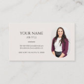 ミニマル写真フォトプロフェッショナルモダンベージュ 名刺 (正面)