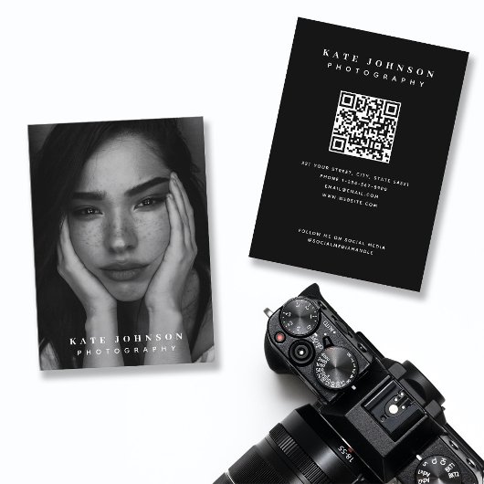 ミニマル写真フルフォトスタイリッシュ 名刺