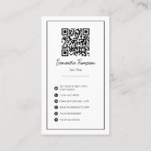 ミニマル写真フルフォトモダン 名刺 (裏面)