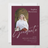 ミニマル写真ブルゴーニュグレイ 案内状 (正面)