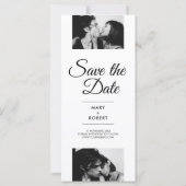 ミニマル写真ブース結婚式は日付カードを保存 (裏面)