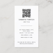 ミニマル写真プロフェッショナル結婚の写真 名刺 (裏面)