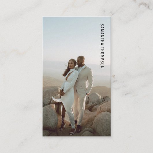 ミニマル写真プロフェッショナル結婚の写真 名刺 (正面)