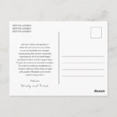 ミニマル写真モダンの結婚ありがとう ポストカード (裏面)