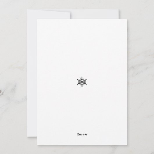 ミニマル写真モダンクリスマス シーズンカード (裏面)