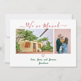 ミニマル写真モダンタイポグラフィ引っ越しました 案内状