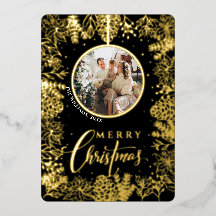 ミニマル写真モダン金ゴールドクリスマス