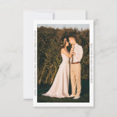 ミニマル写真モダンArch結婚's Thank You サンキューカード (正面)