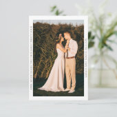 ミニマル写真モダンArch結婚's Thank You サンキューカード (スタンド正面)